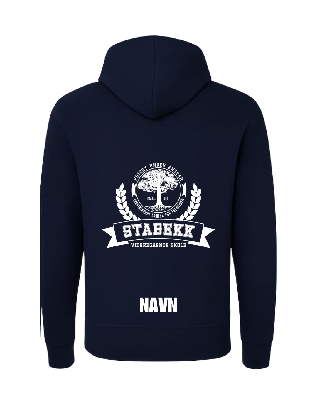 stabekk hettegenser marine bak navn (2)