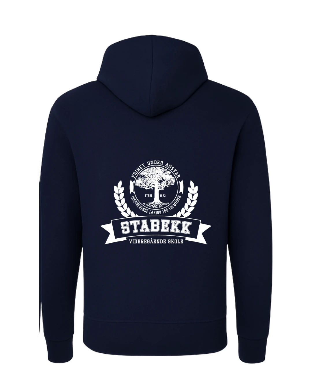 stabekk hettegenser marine bak navn